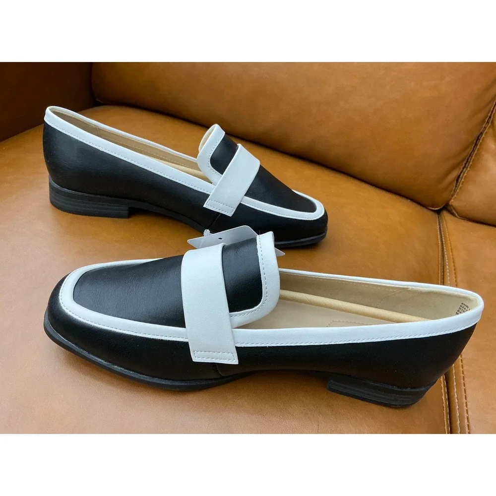 Liz Claiborne Jakey Loafers Womens 8.5W New Two Tone Memory Foam Square Toe